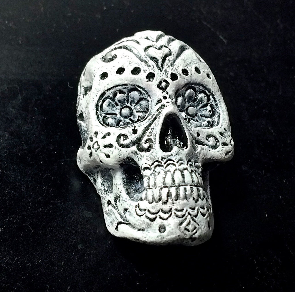 Day of the Dead Skull Hand-Painted Resin Magnet