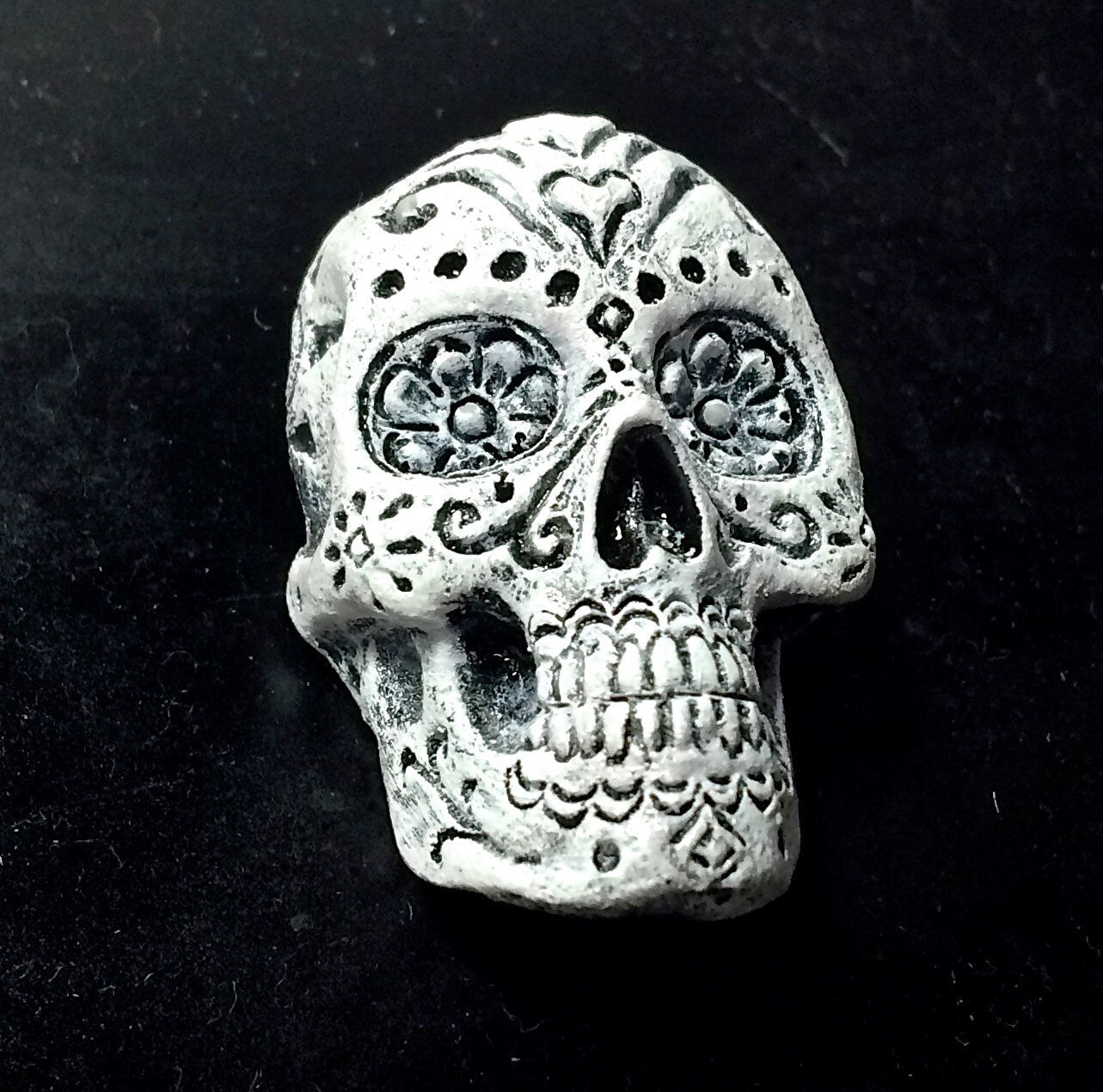 Day of the Dead Skull Hand-Painted Resin Magnet