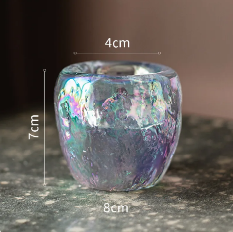 Sculptural Glass Candle Holder