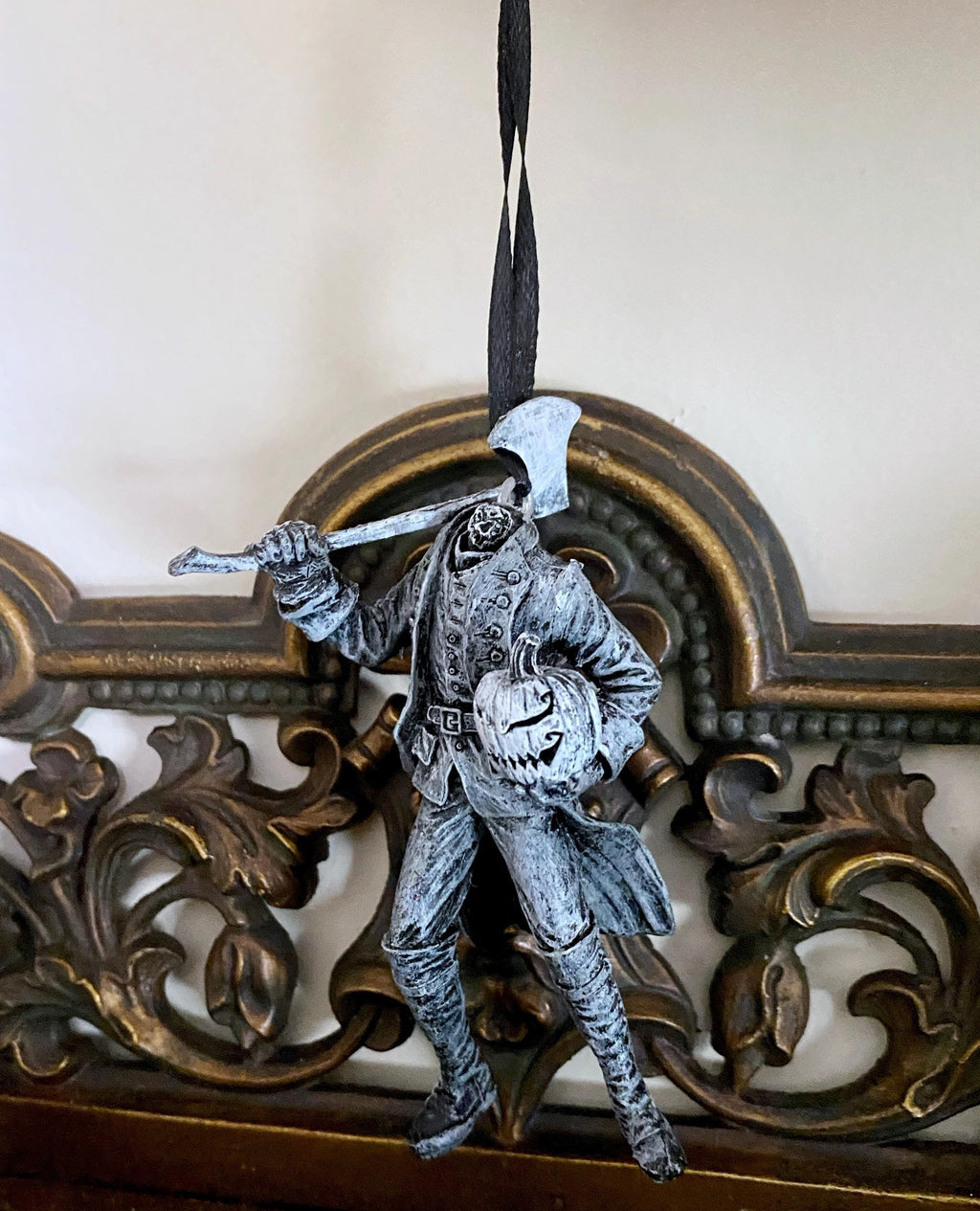Headless Horseman Hand-Painted Resin Ornament