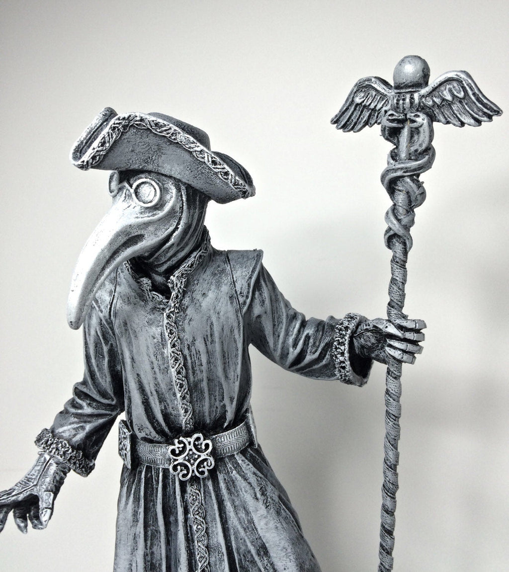 Venetian Plague Doctor Hand-Painted Resin Figurine