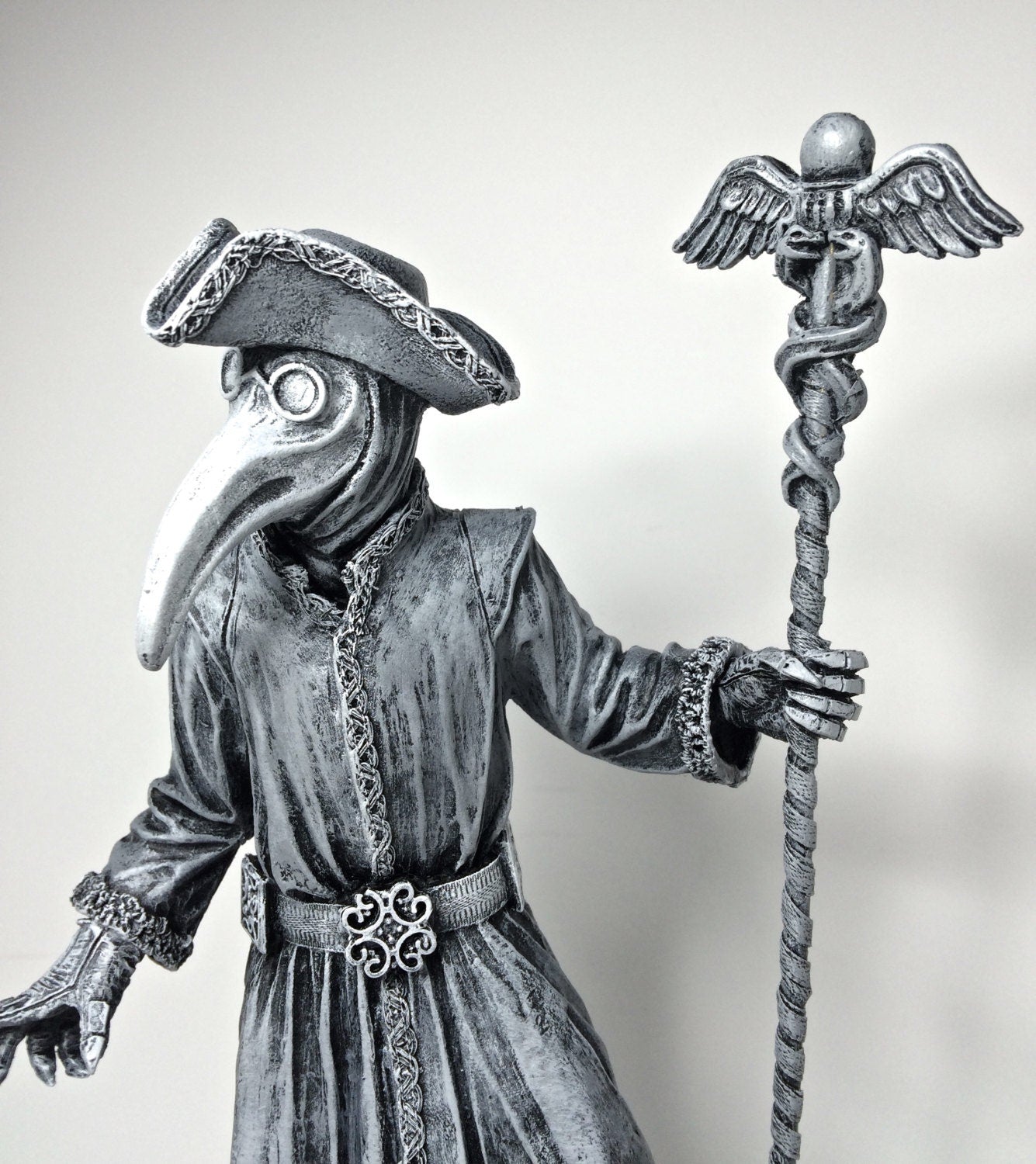 Venetian Plague Doctor Hand-Painted Resin Figurine
