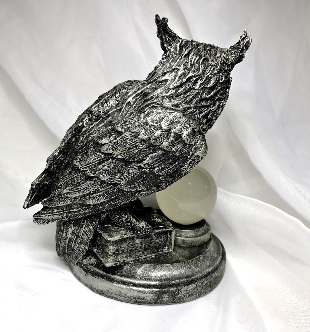 Horned Owl Witch's Familiar Hand-Painted Resin Figurine