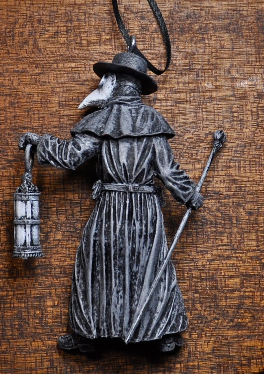 Plague Doctor Hand-Painted Resin Ornament
