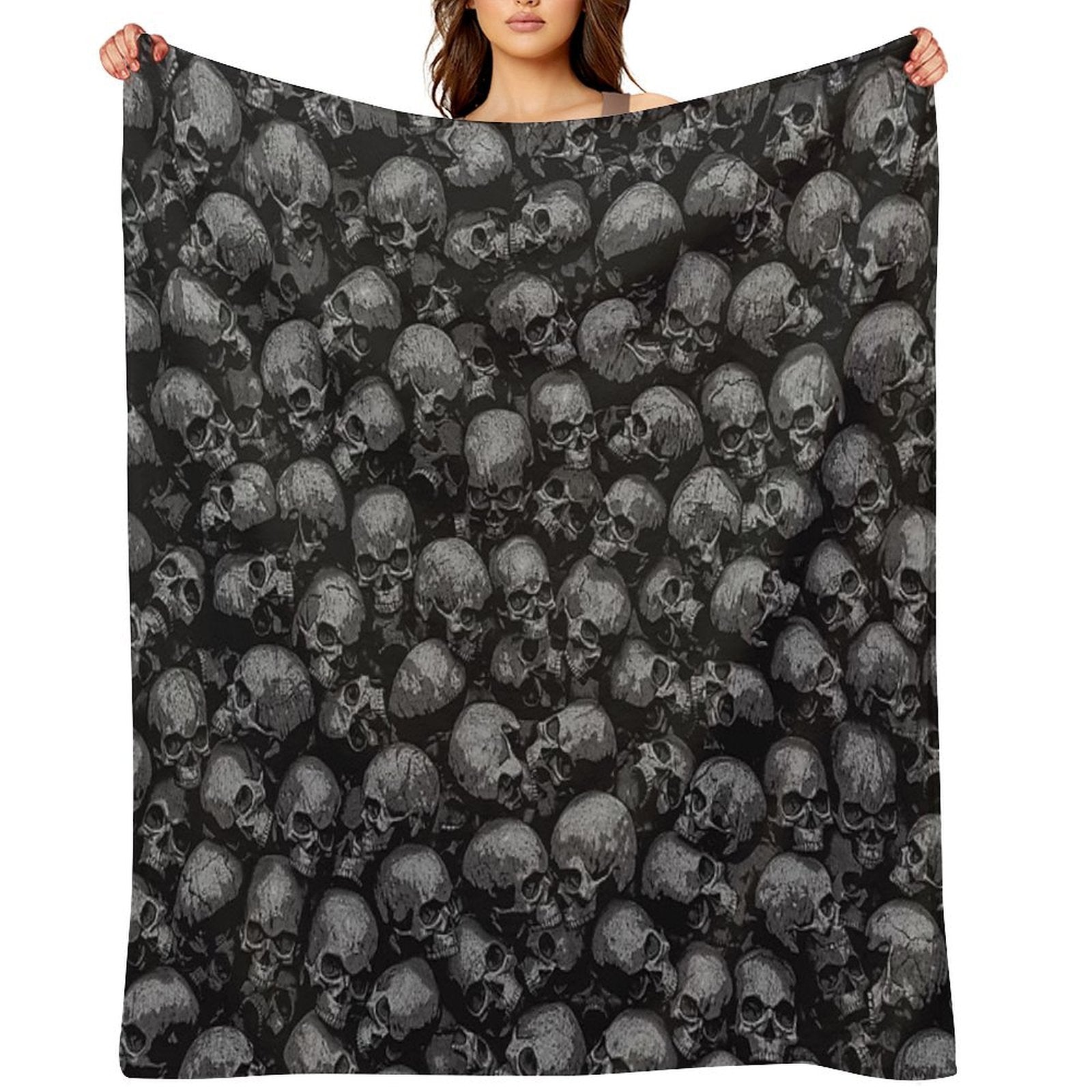 Throw Blanket -Gothic Skulls