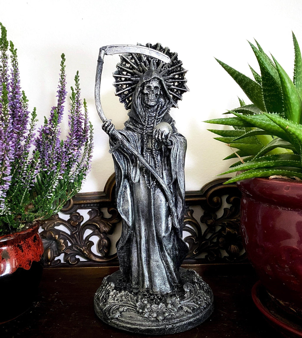 Santa Muerte Hand-Painted Resin Figurine
