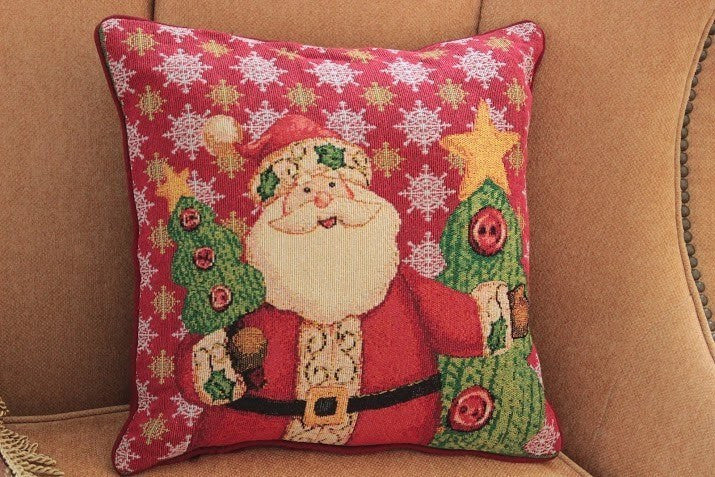 Santa Claus Is Coming to Town Throw Pillow Cover