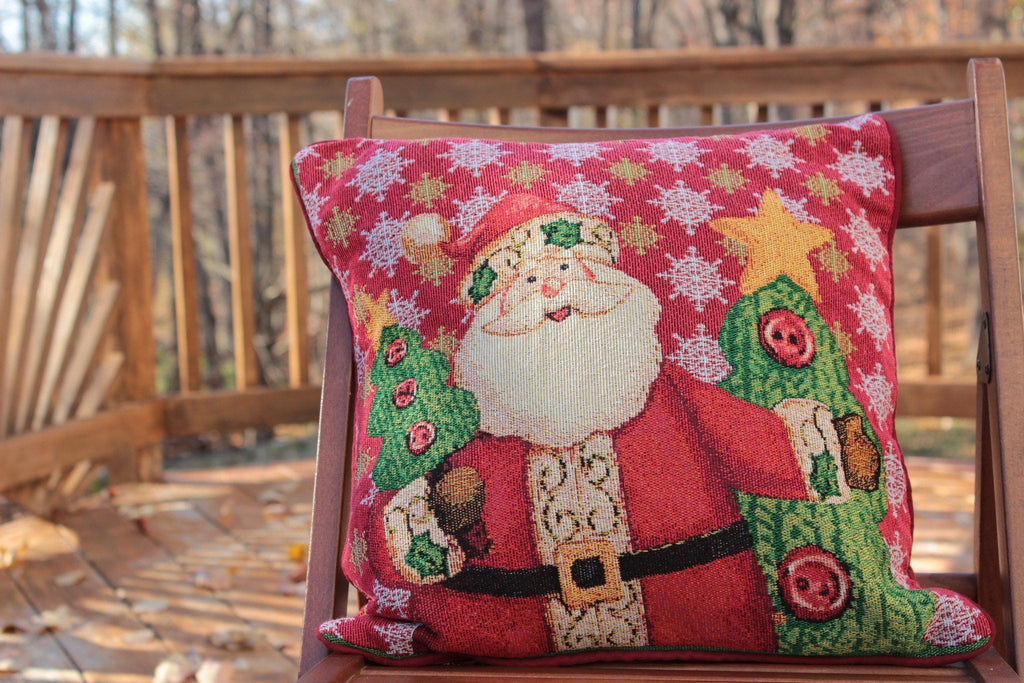 Santa Claus Is Coming to Town Throw Pillow Cover