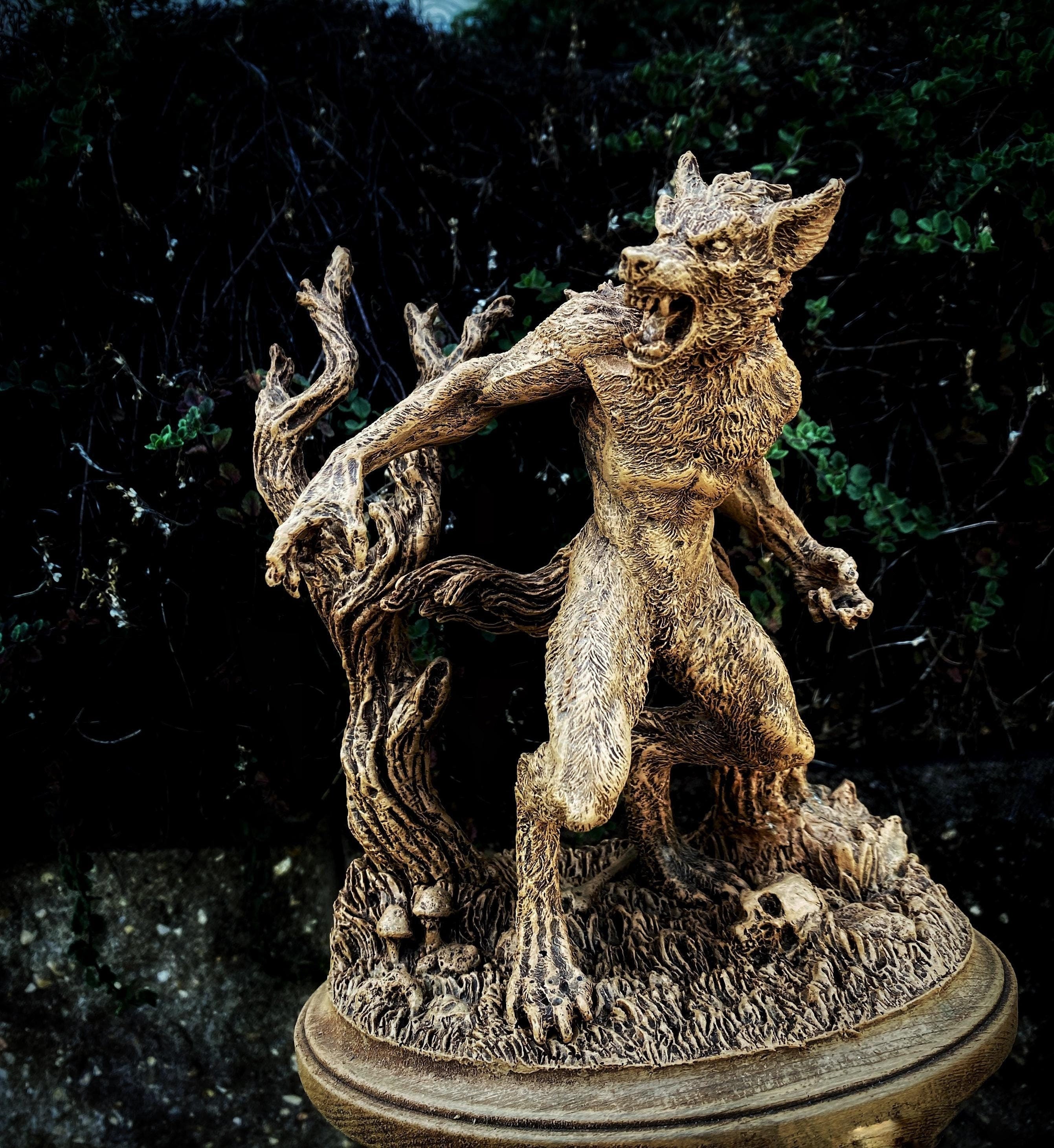 Werewolf Hand-Painted Resin Figurine