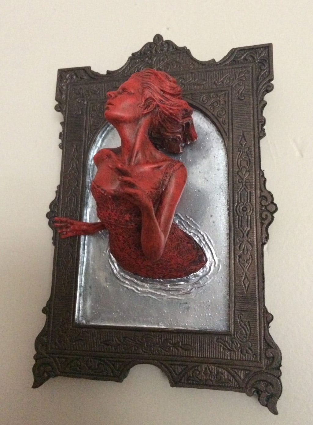 Ghost in the Mirror Wall Plaque — Bloody Mary Version