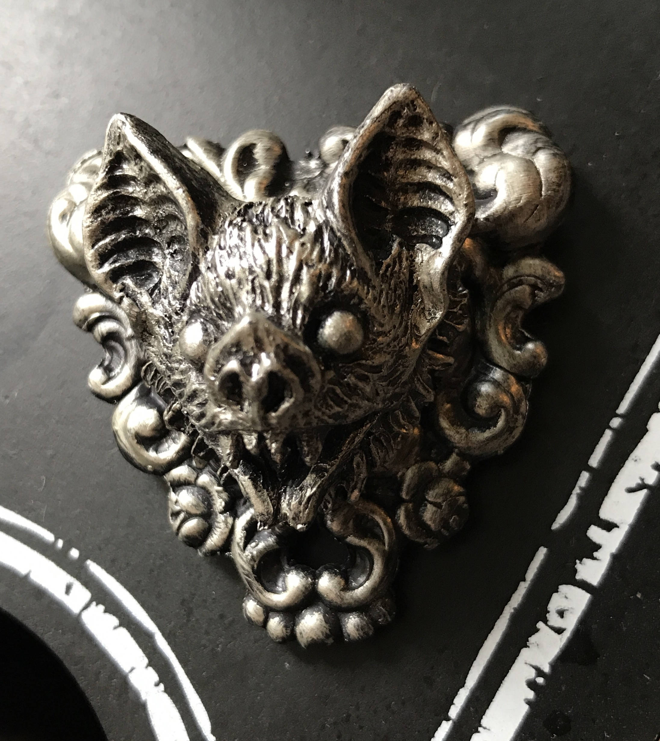 Vampire Bat Hand-Painted Resin Magnet