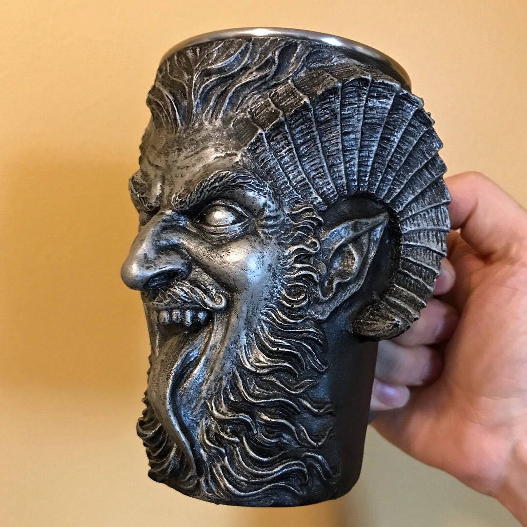 Krampus Mug — Pewter Finish