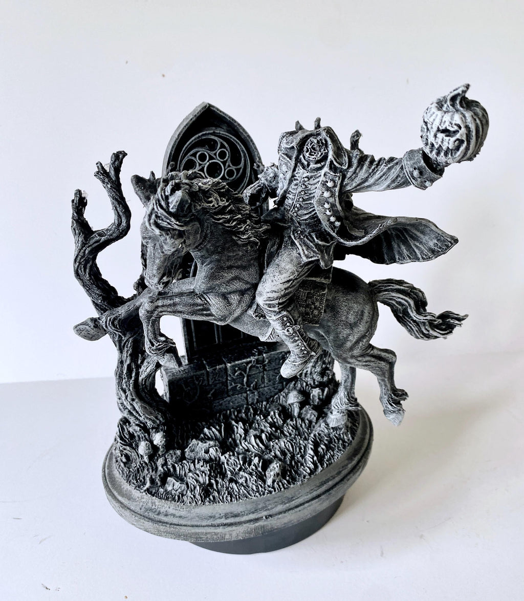Headless Horseman Riding Hand-Painted Resin Figurine