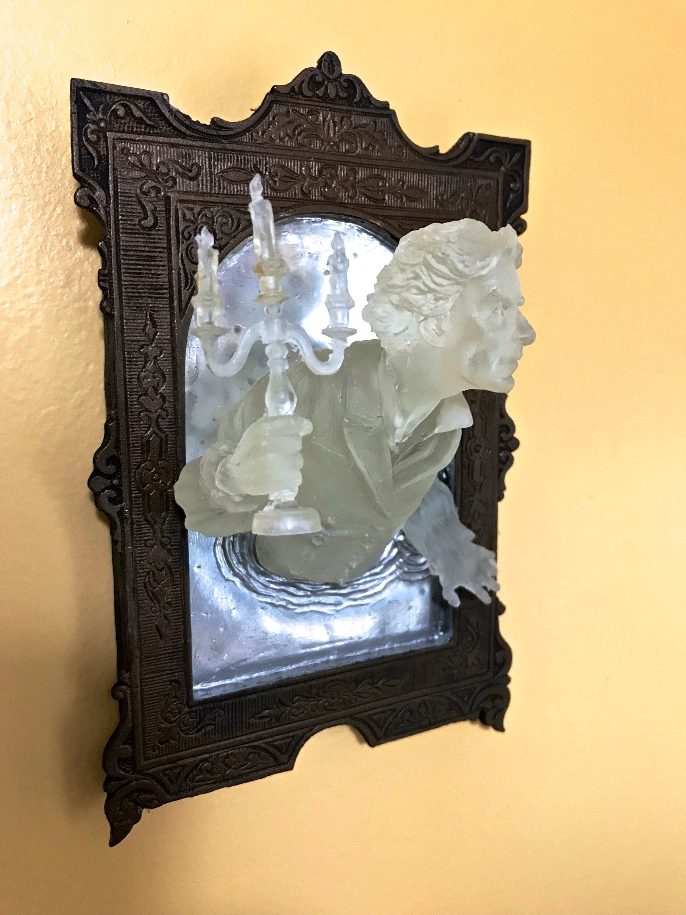 Gentleman Ghost in the Mirror Wall Plaque — Glow in the Dark
