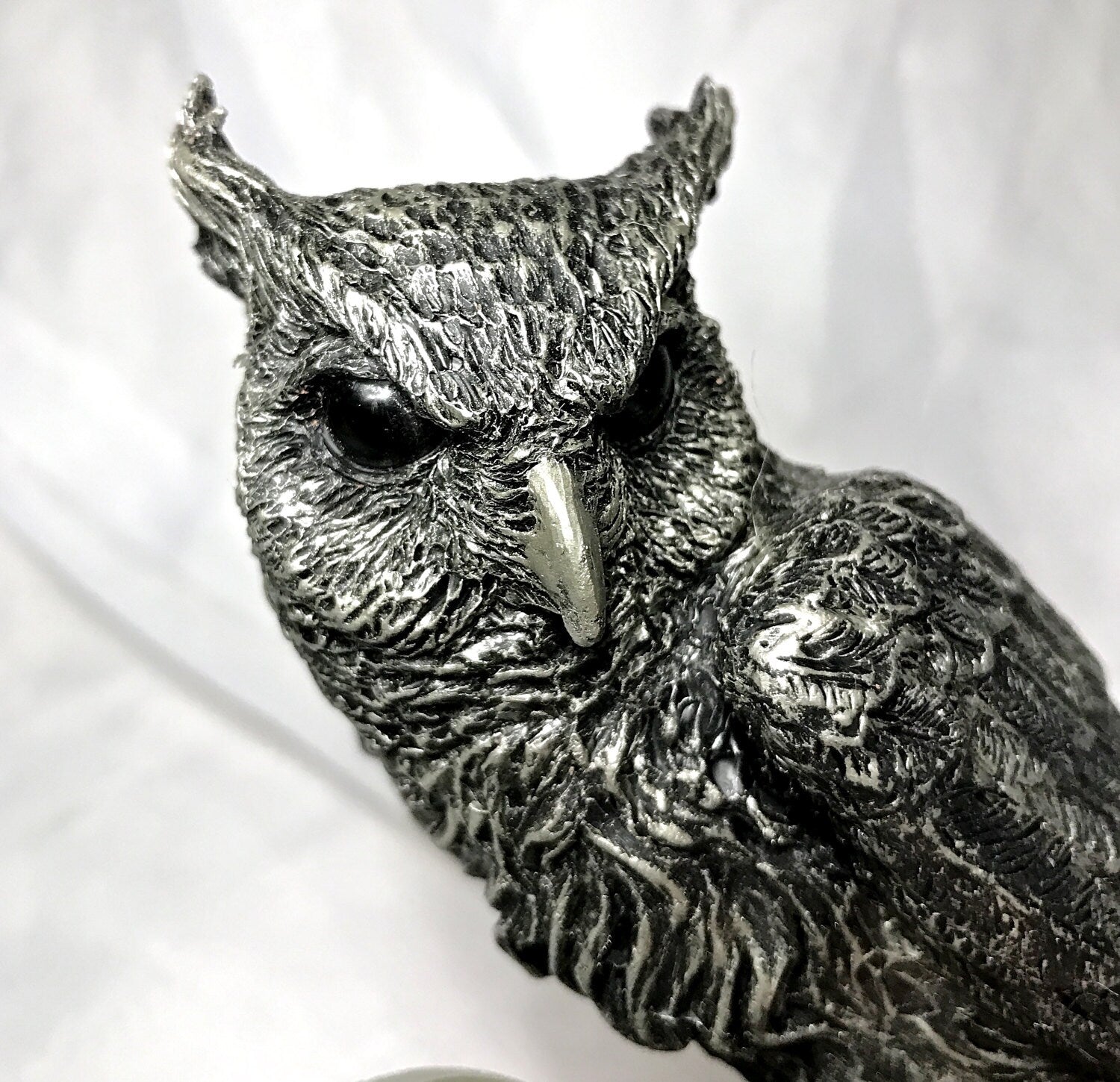Horned Owl Witch's Familiar Hand-Painted Resin Figurine
