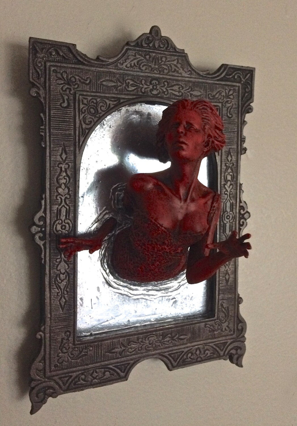 Ghost in the Mirror Wall Plaque — Bloody Mary Version