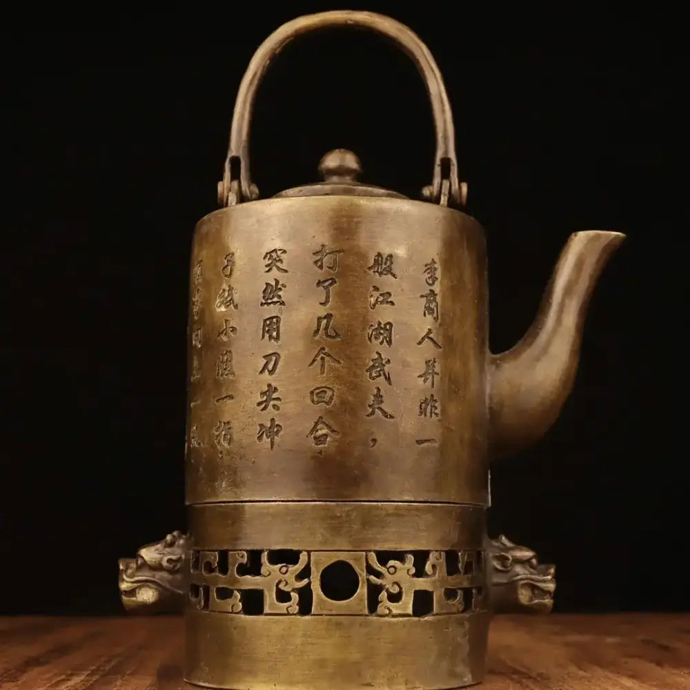Antique Charcoal Stove, Copper Teapot & Warm Wine Pot Collection
