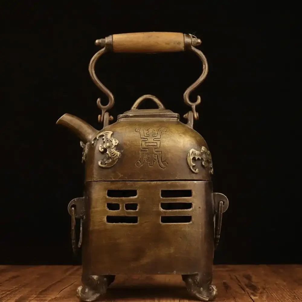 Antique Charcoal Stove, Copper Teapot & Warm Wine Pot Collection