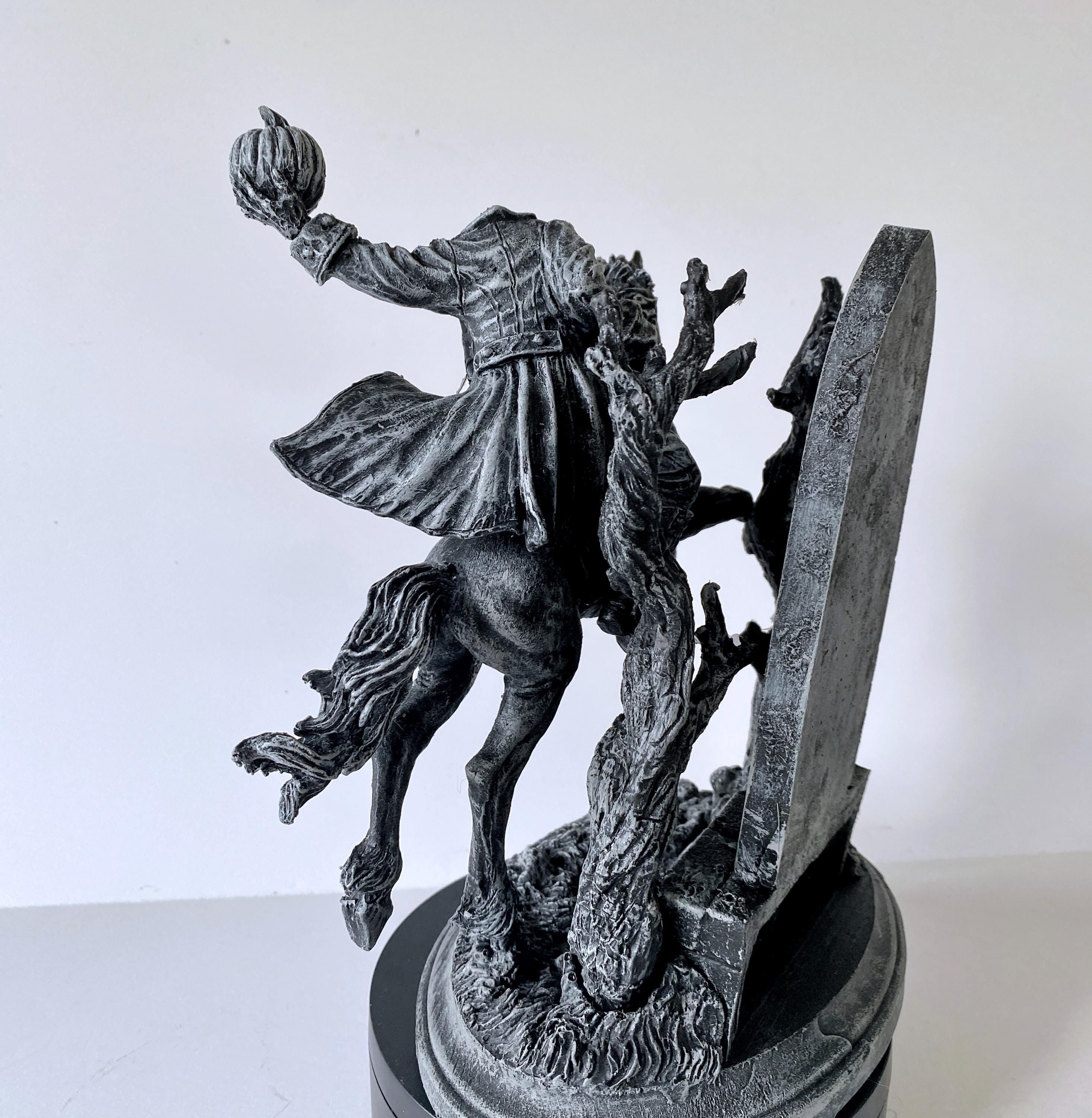 Headless Horseman Riding Hand-Painted Resin Figurine