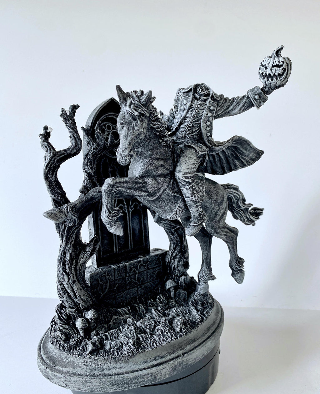 Headless Horseman Riding Hand-Painted Resin Figurine
