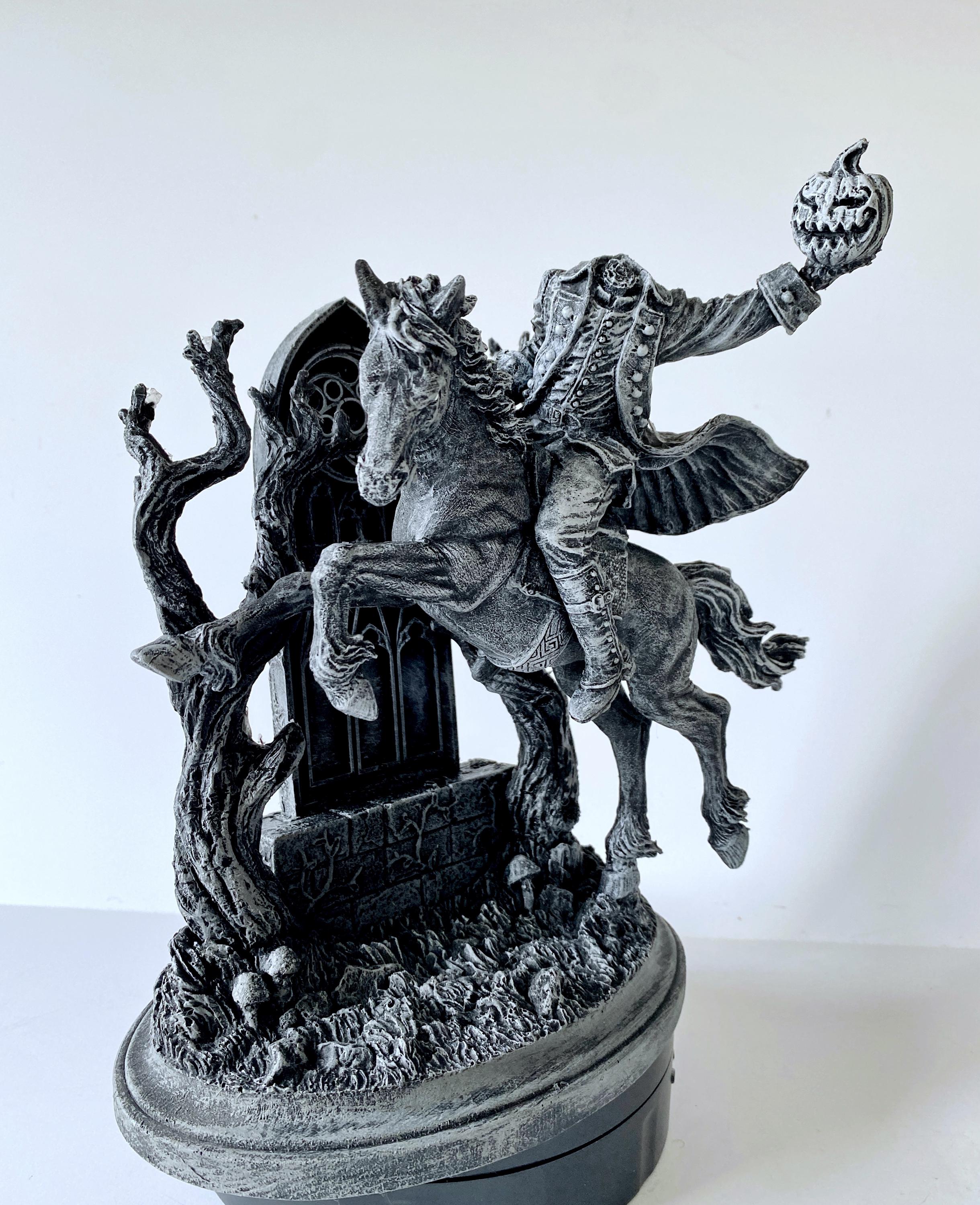 Headless Horseman Riding Hand-Painted Resin Figurine