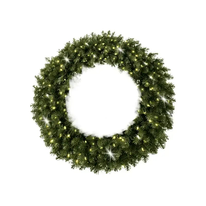Yuletide Wreath with Warm White Lights