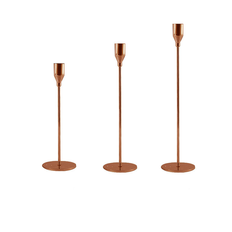 Wrought Iron Pillar & Taper Candle Holders — Timeless Table Accent
