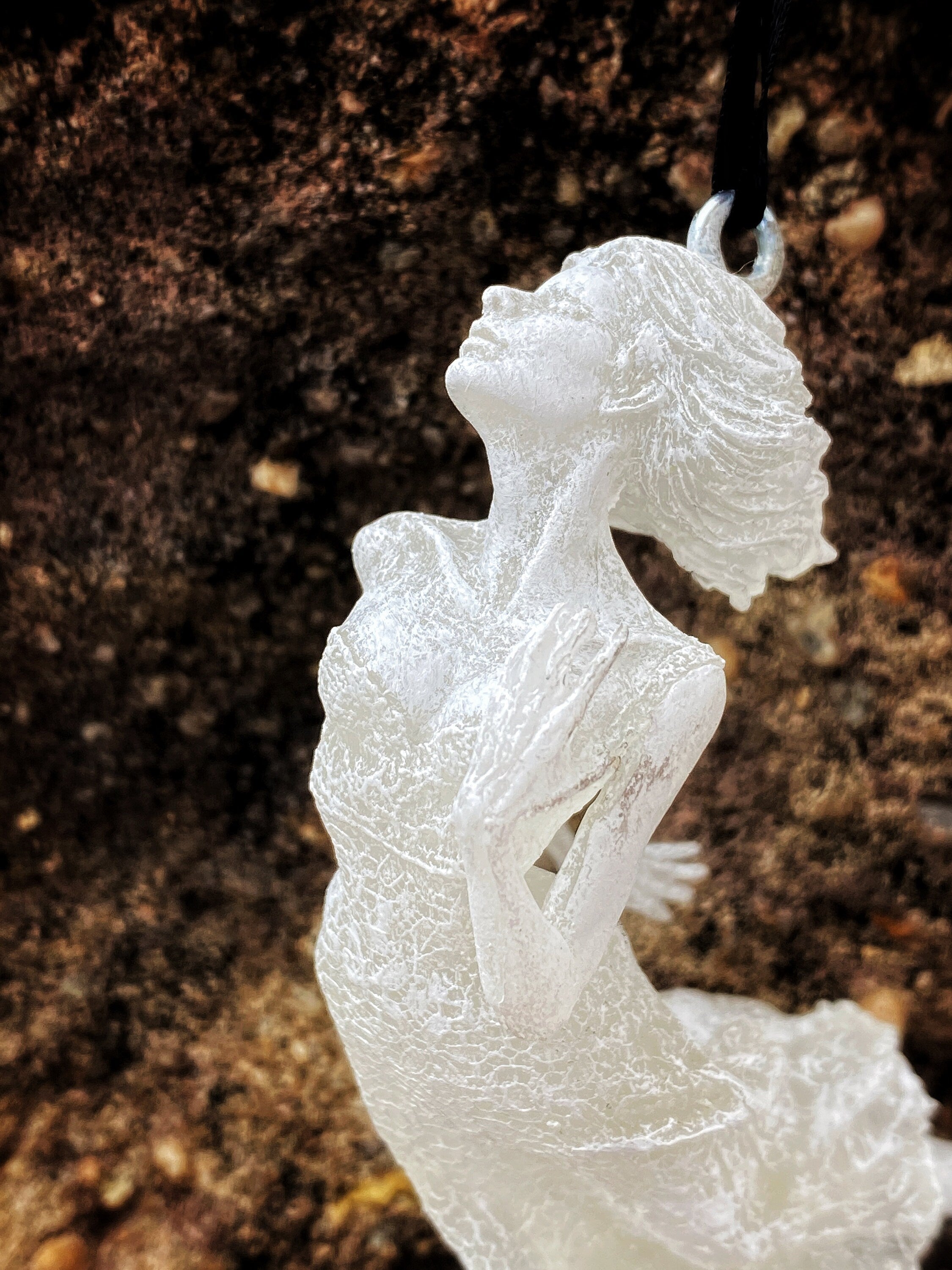 Victorian Ghost Hand-Painted Resin Ornament