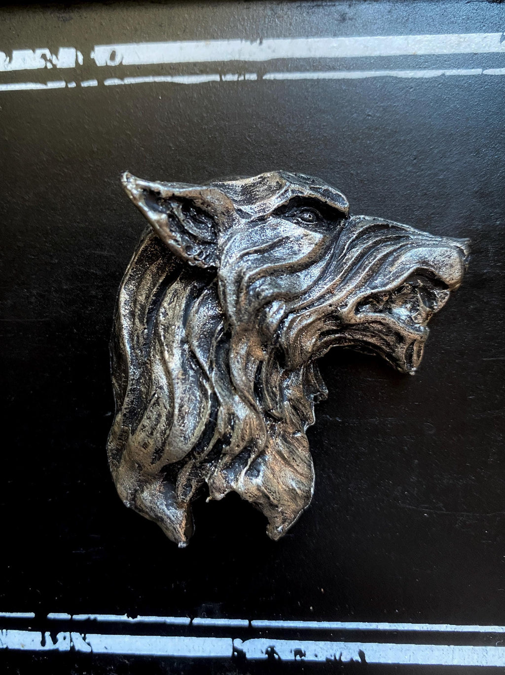 Wolf's Head Hand-Painted Resin Magnet