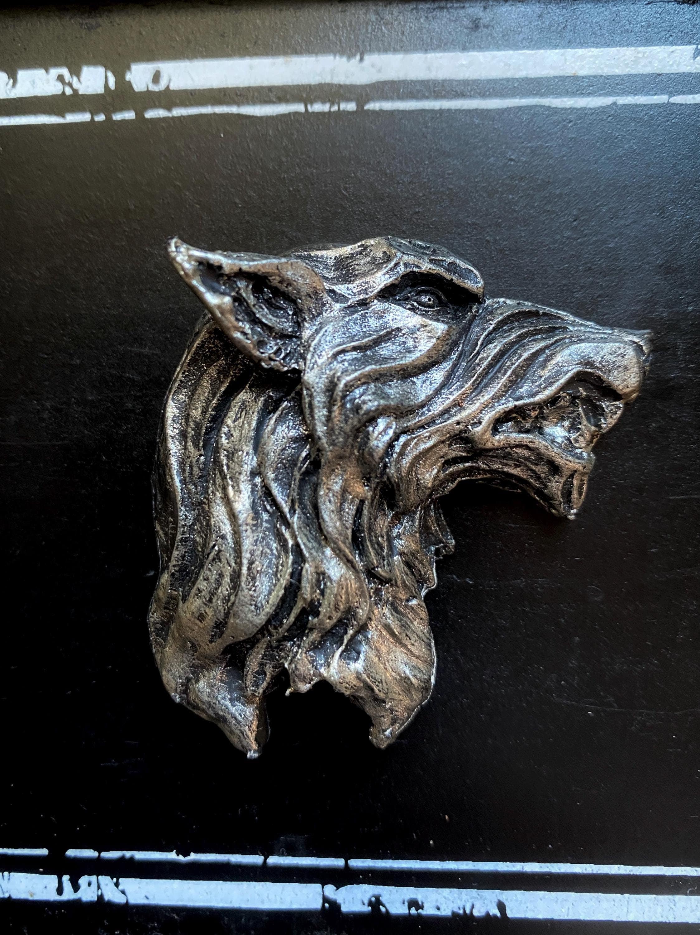 Wolf's Head Hand-Painted Resin Magnet