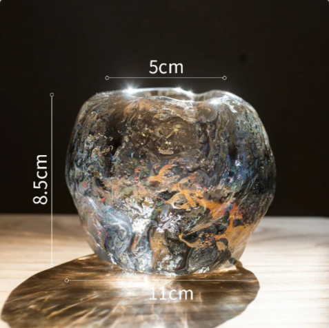 Sculptural Glass Candle Holder