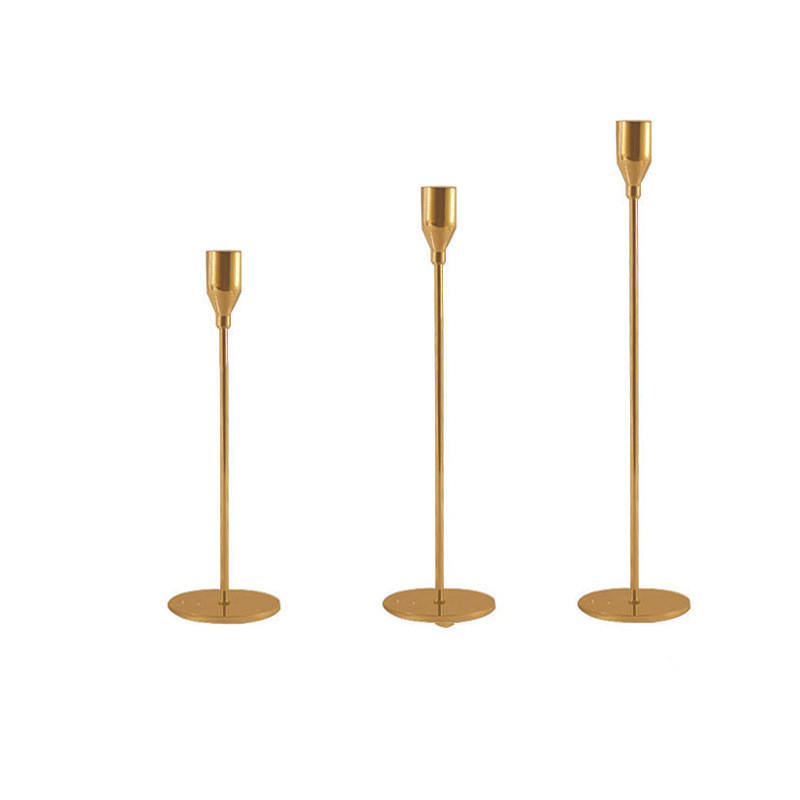 Wrought Iron Pillar & Taper Candle Holders — Timeless Table Accent