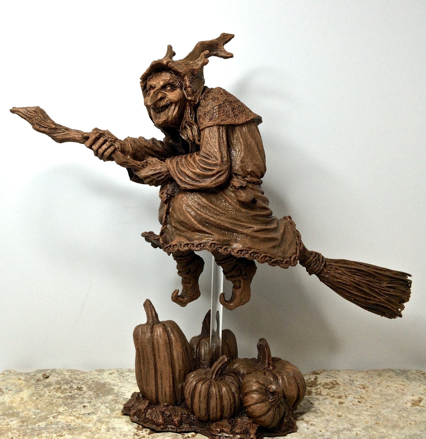 La Befana the Witch Hand-Painted Resin Figurine
