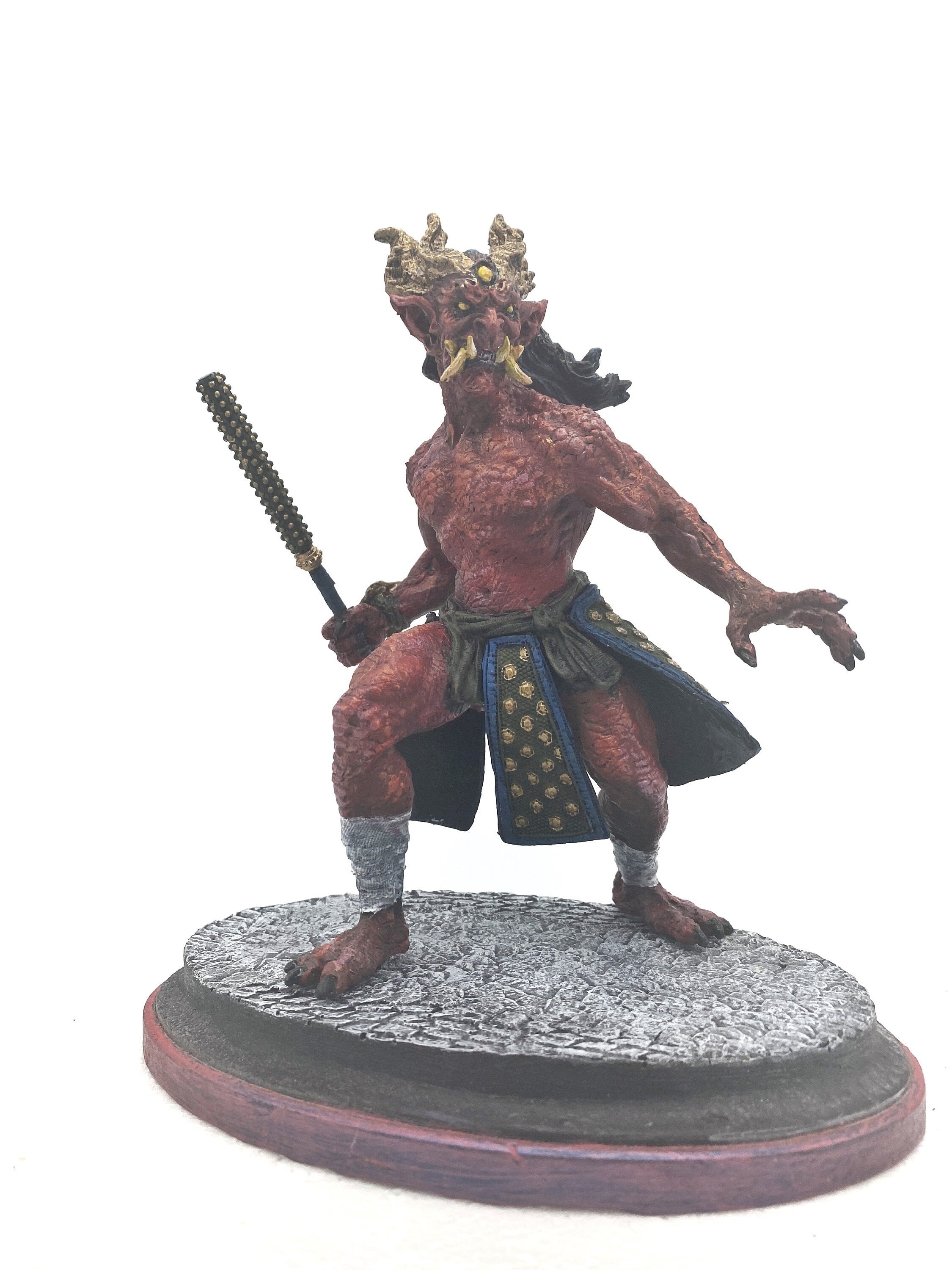 Oni Statue — Full Color Red