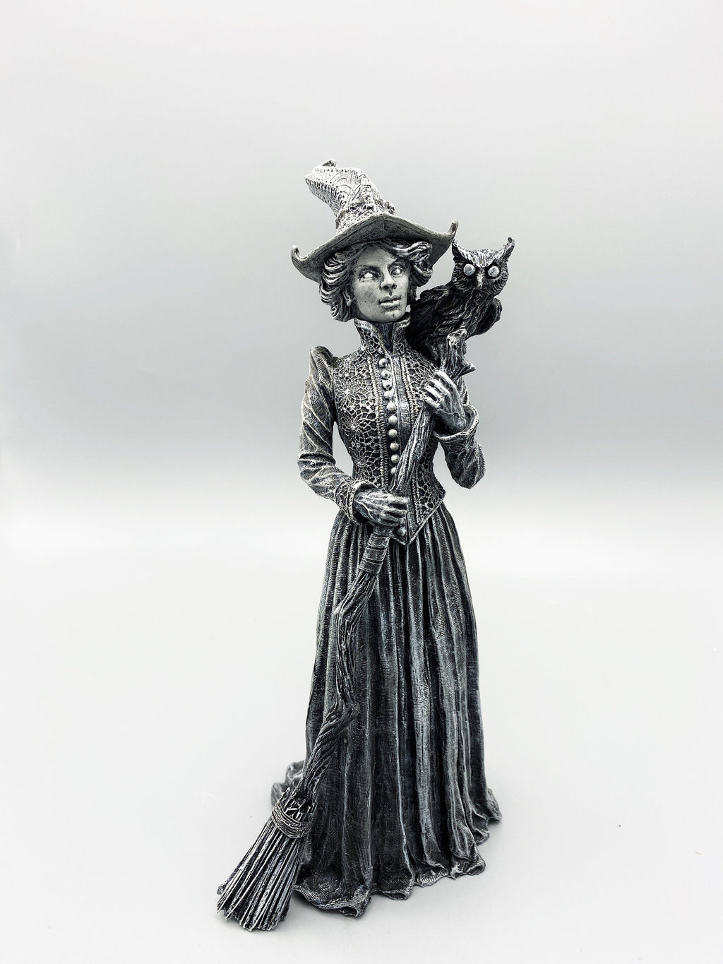 Victorian Witch Hand-Painted Resin Figurine