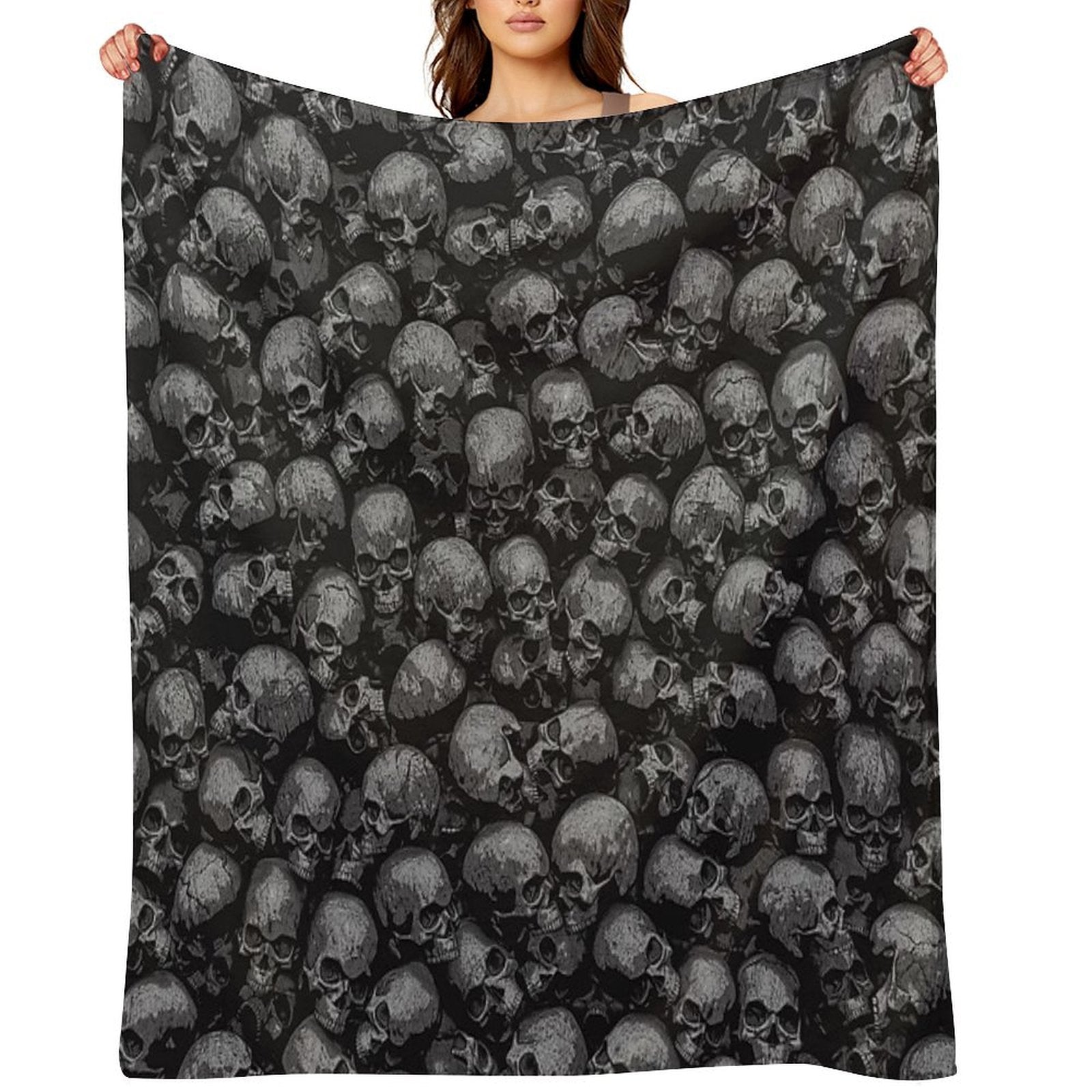 Throw Blanket -Gothic Skulls