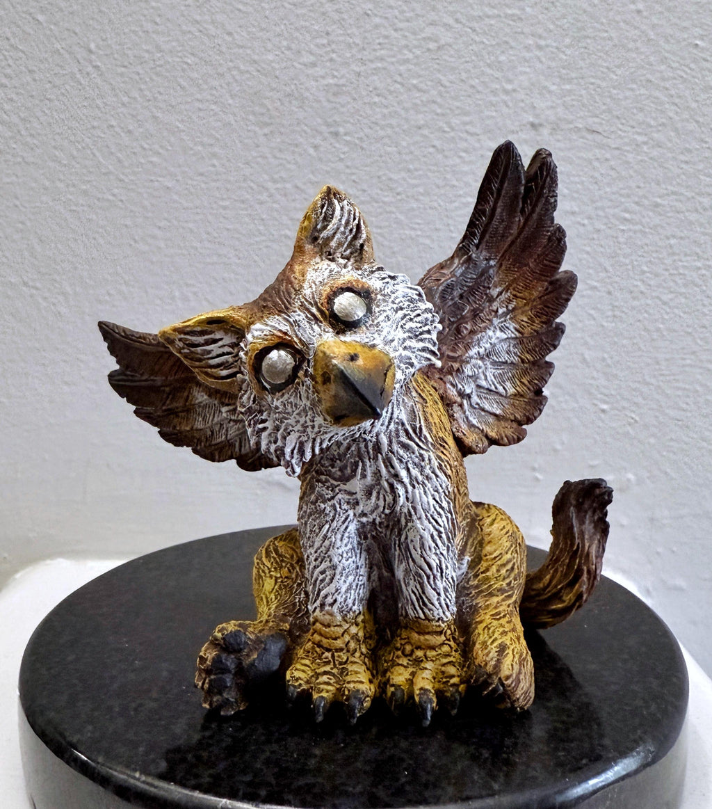 Baby Griffin Hand-Painted Resin Figurine
