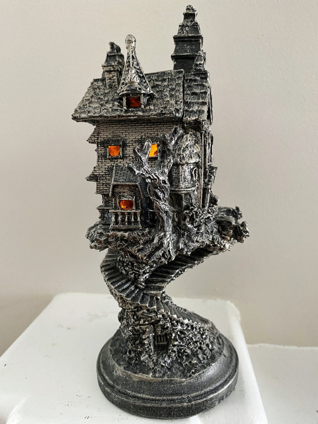 Haunted Mansion Resin Sculpture with LED Tea Light