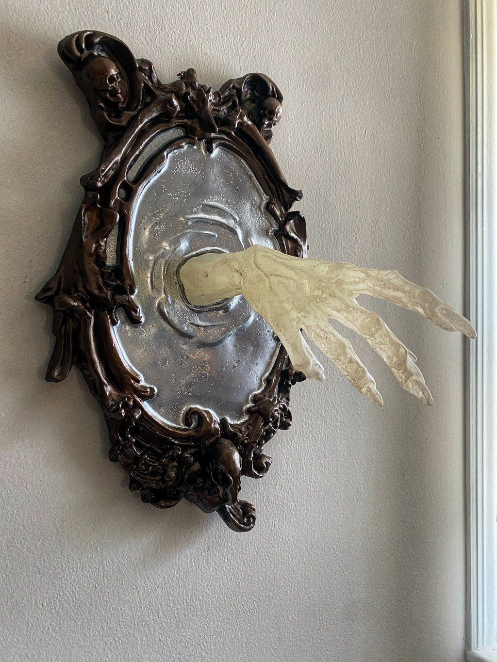 Spectral Hand Wall Plaque — Large White