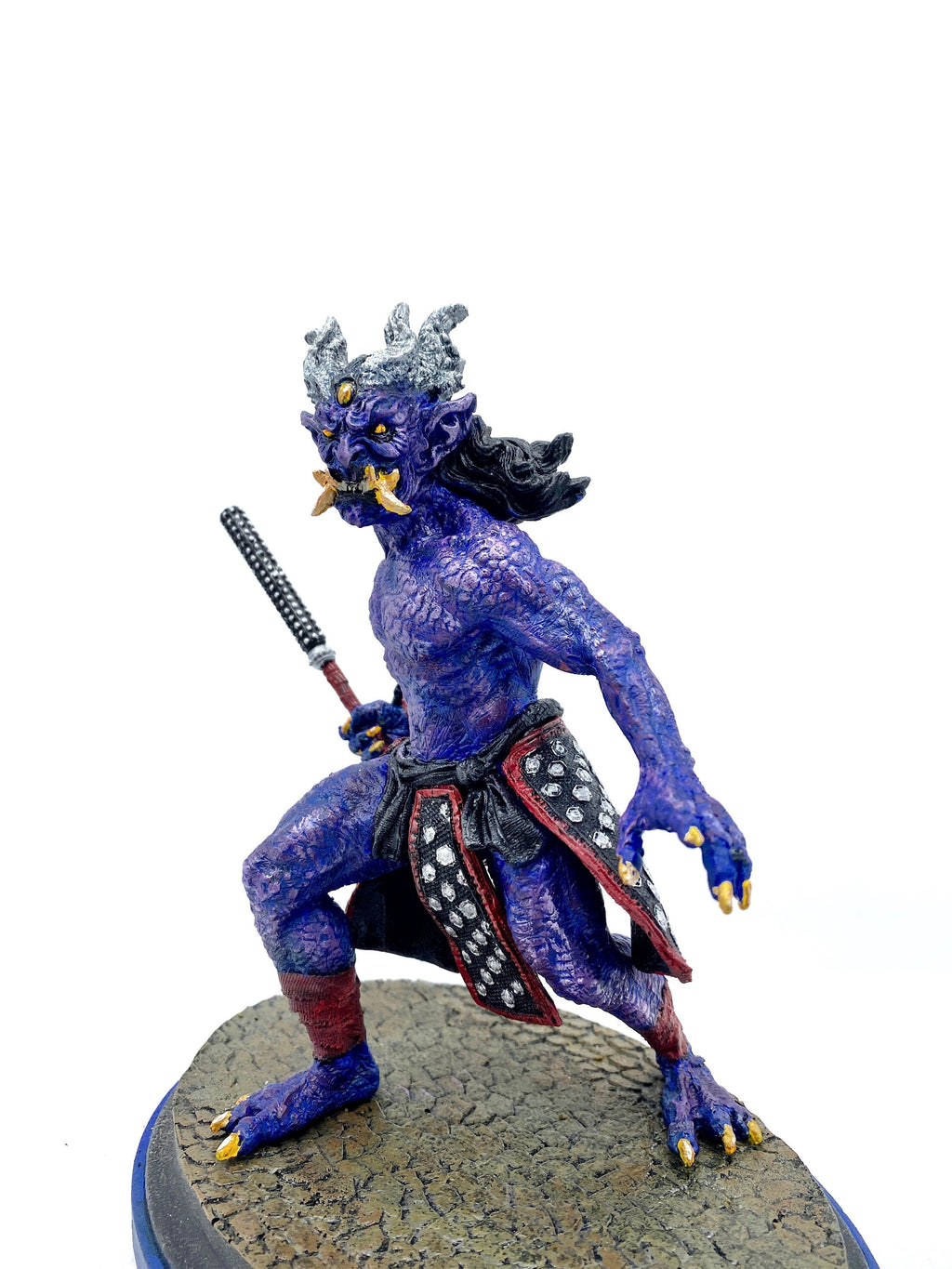 Oni Statue — Full Color Blue