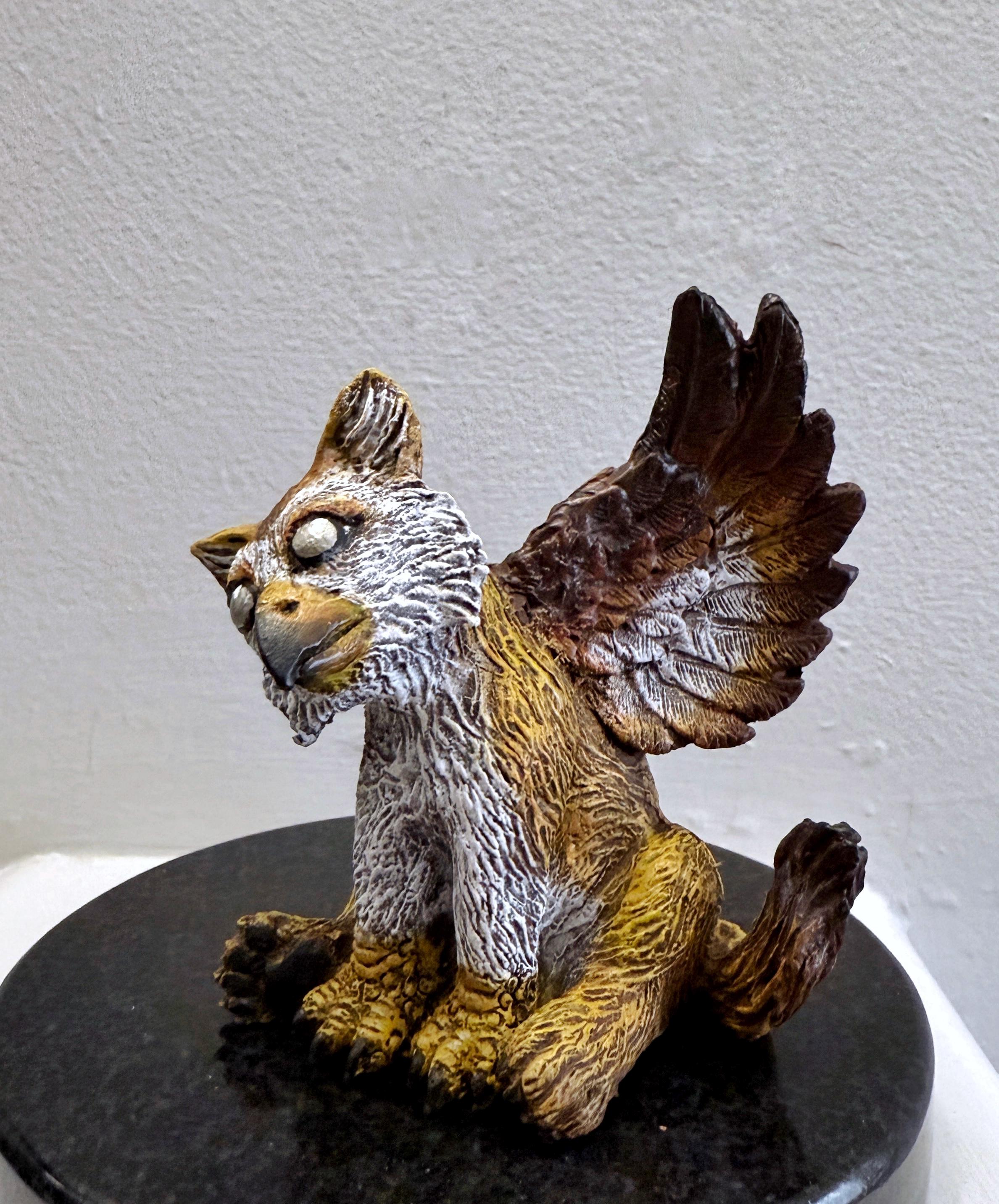 Baby Griffin Hand-Painted Resin Figurine