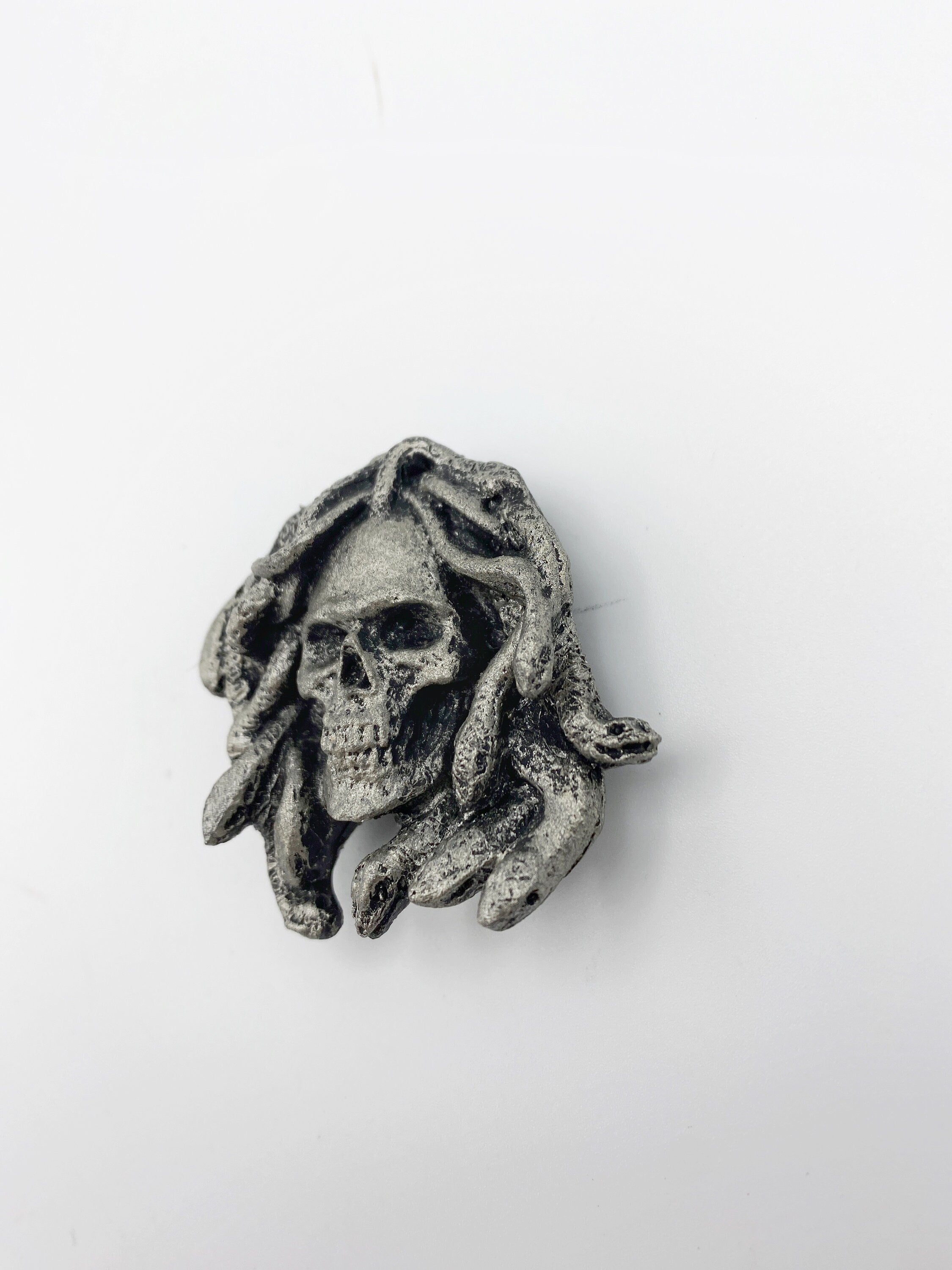 Medusa Skull Hand-Painted Resin Magnet