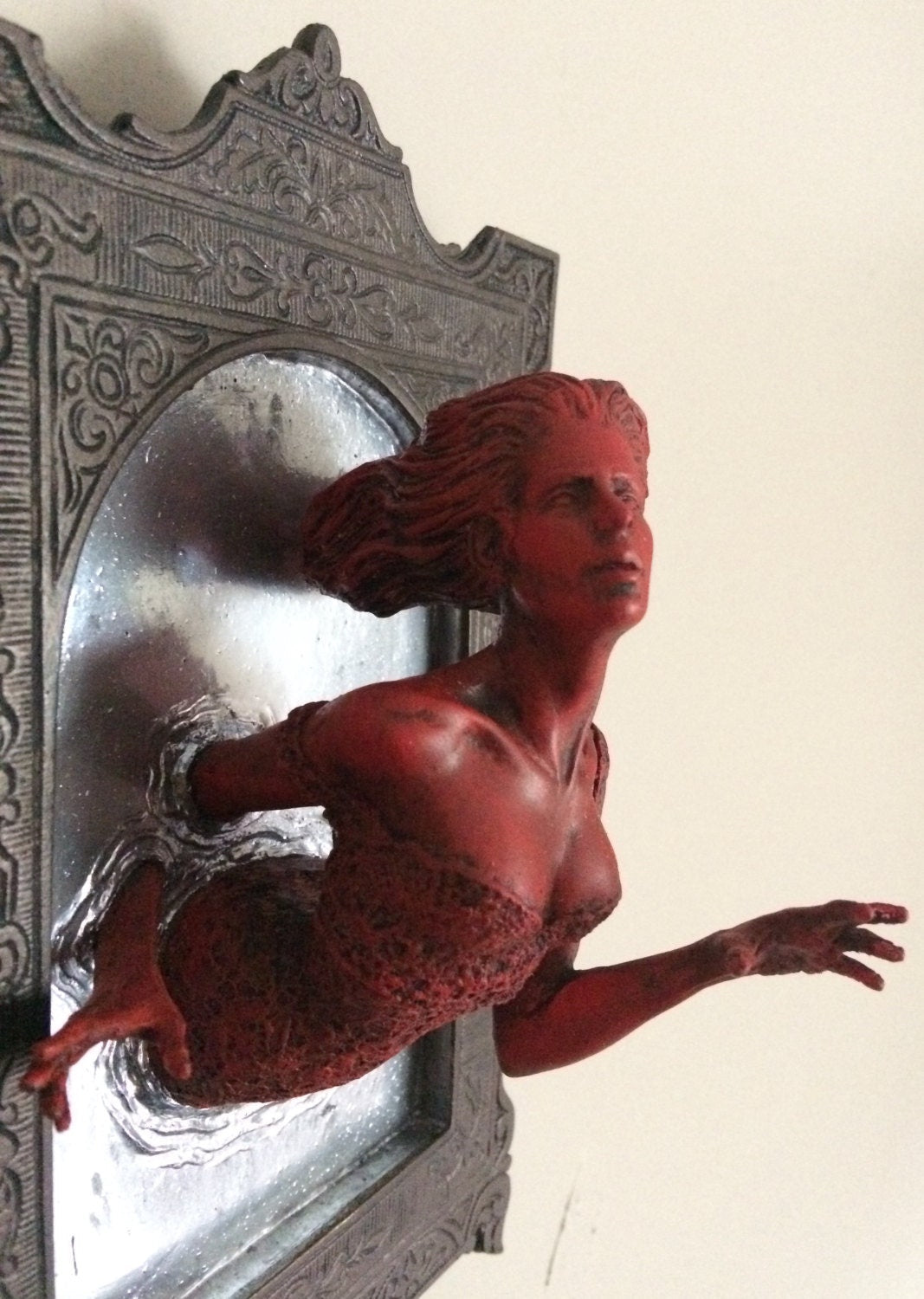 Ghost in the Mirror Wall Plaque — Bloody Mary Version