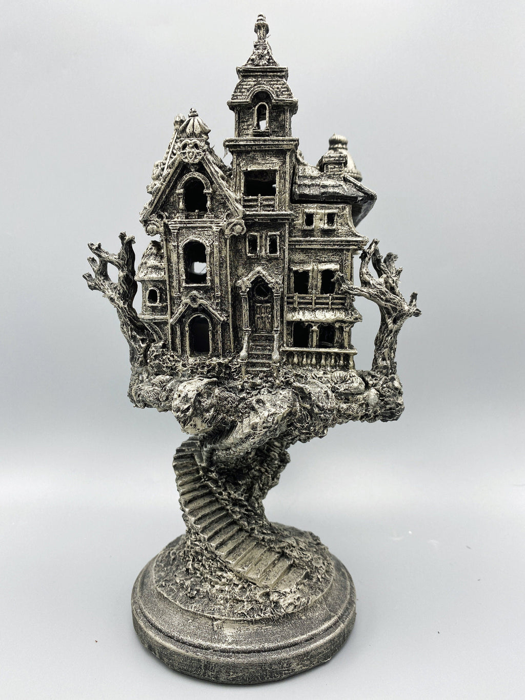 Haunted Mansion Resin Sculpture with LED Tea Light