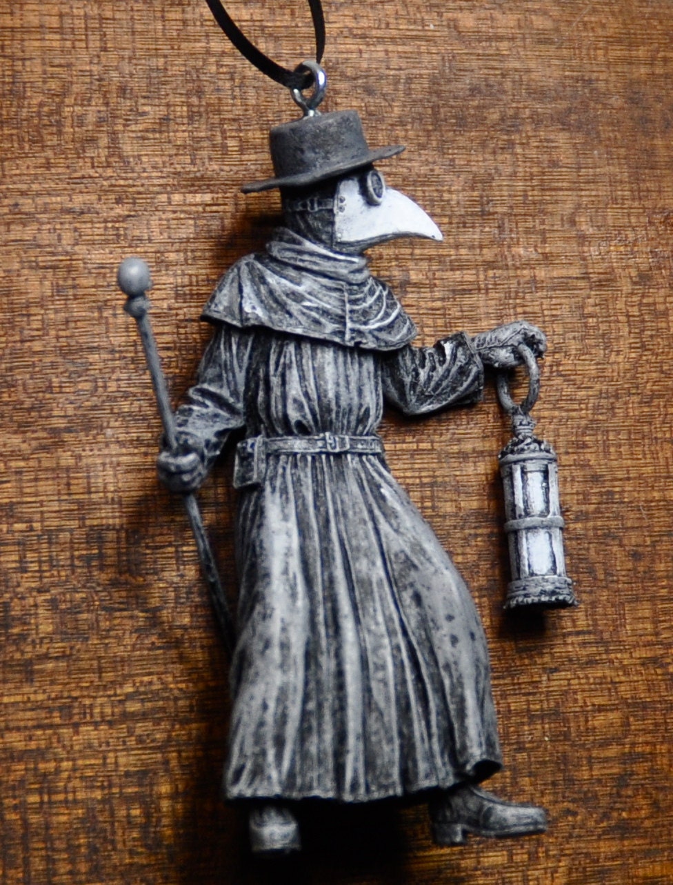 Plague Doctor Hand-Painted Resin Ornament