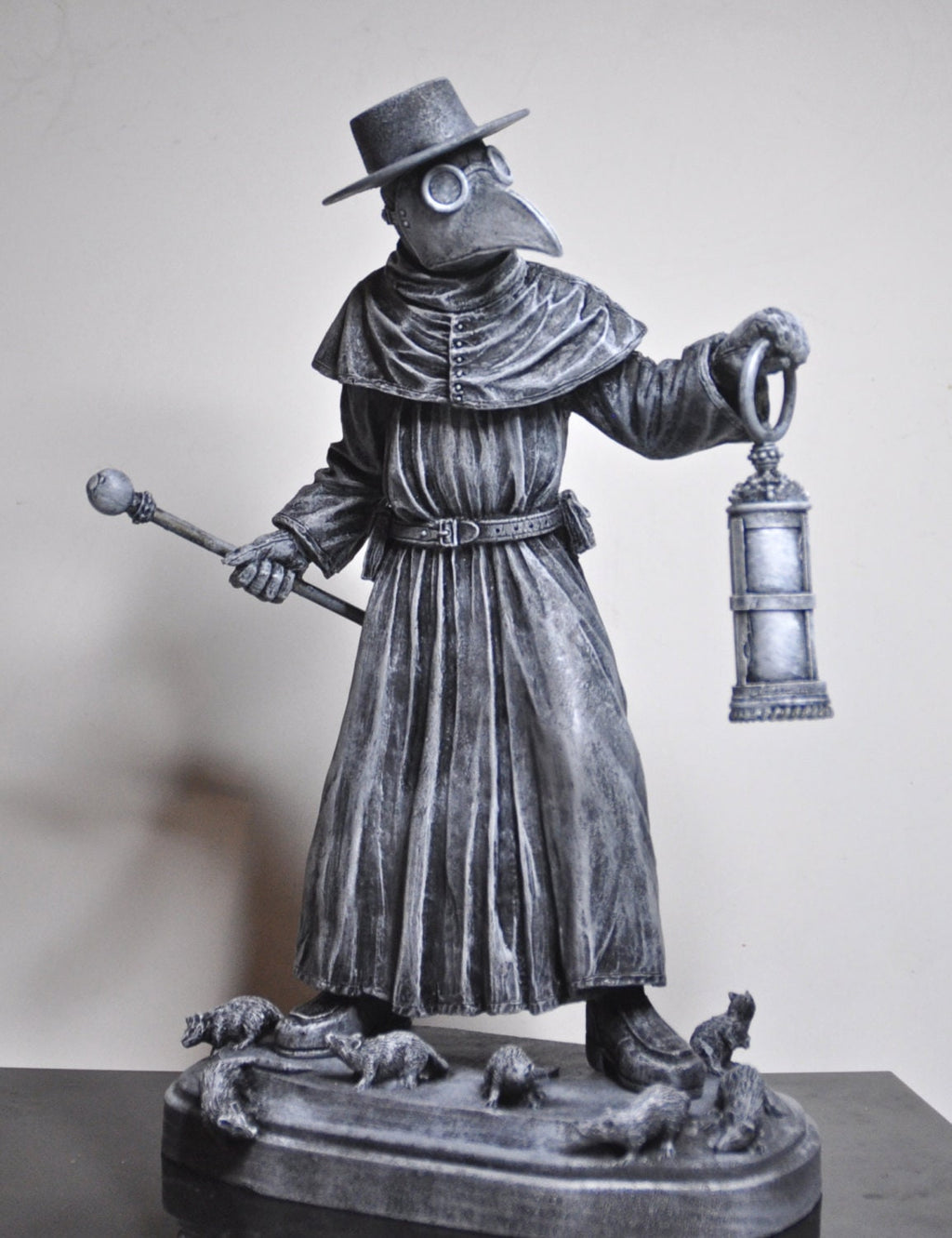 Plague Doctor Hand-Painted Resin Figurine