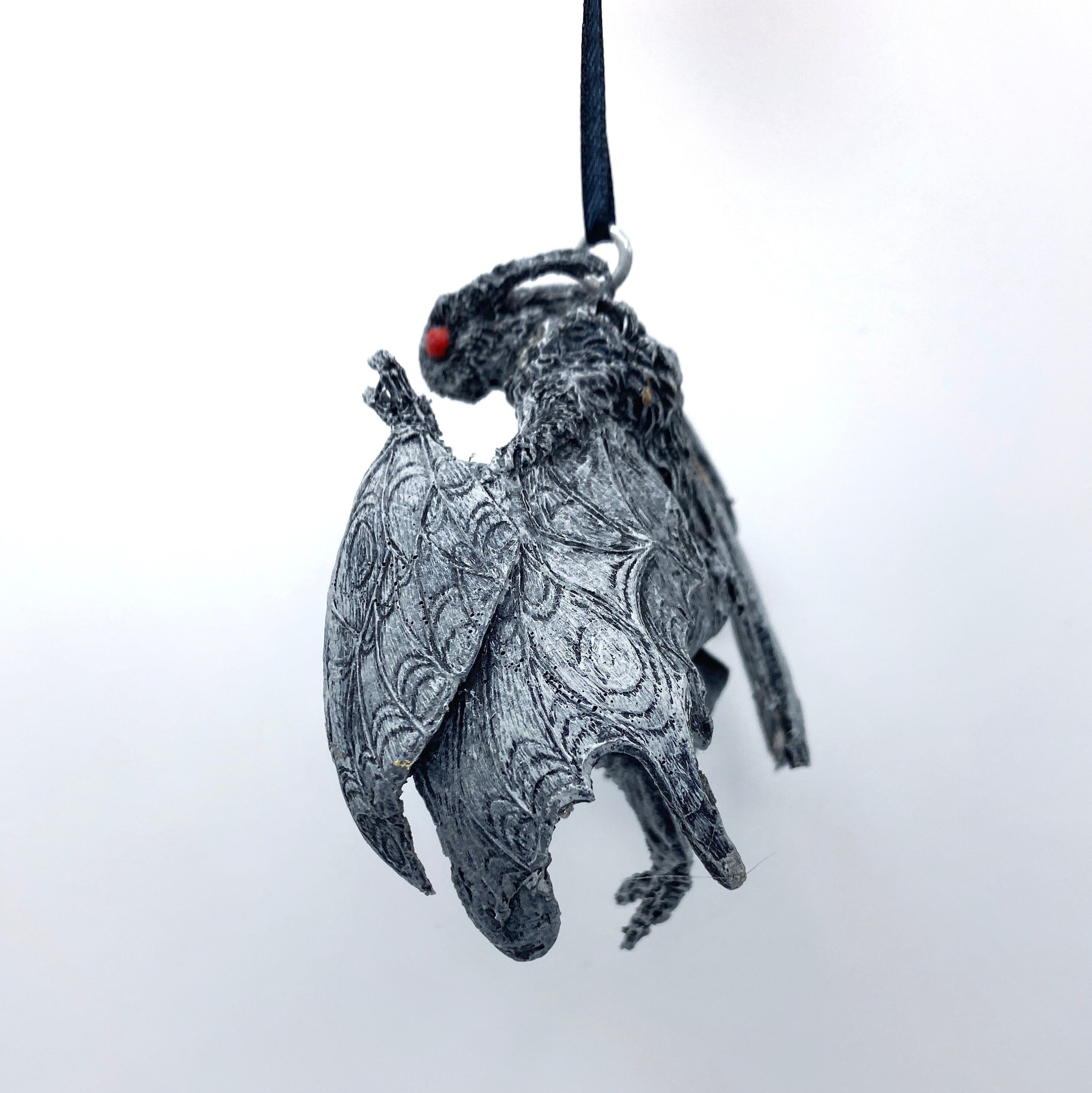 Mothman Hand-Painted Resin Ornament
