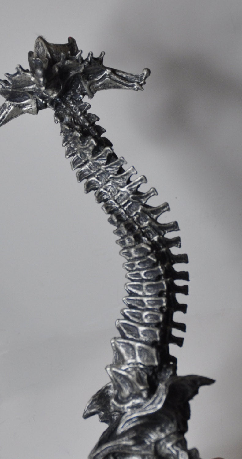 Helix Ossuary Candlestick Holders — Pair