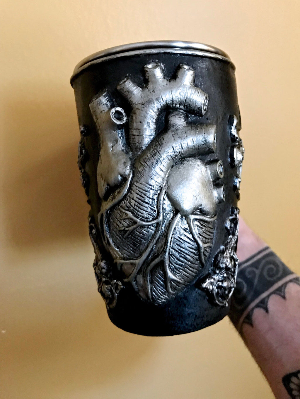 Anatomical Heart Hand-Sculpted Resin Art Mug