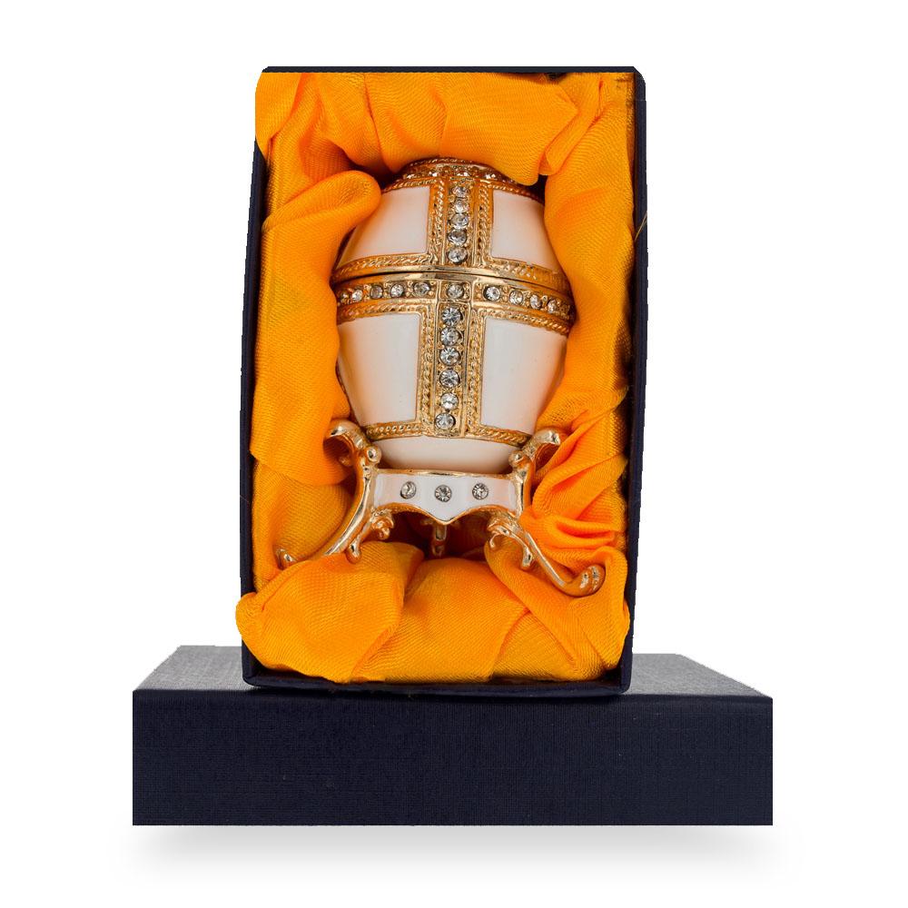 1890 Danish Palaces Royal Imperial Easter Egg in White